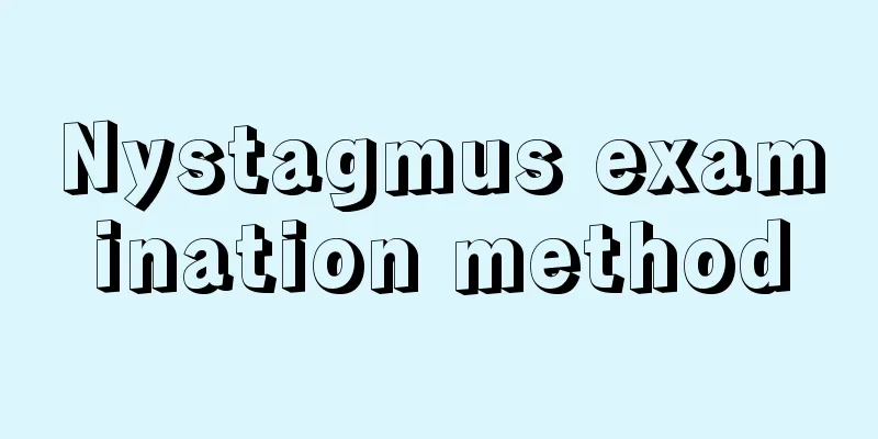 Nystagmus examination method