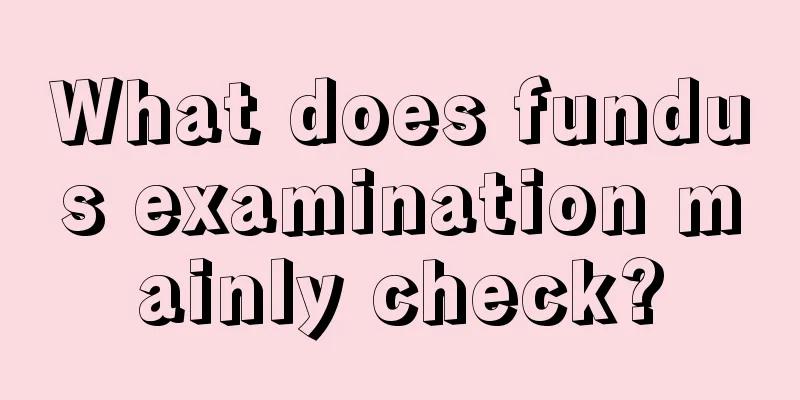 What does fundus examination mainly check?