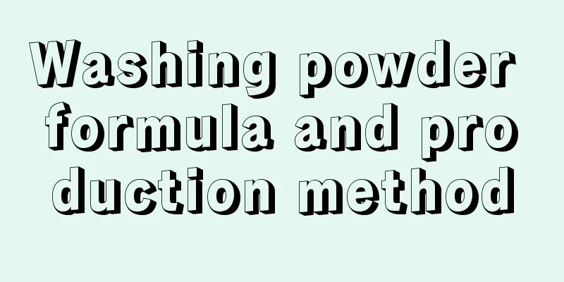Washing powder formula and production method