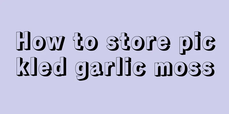 How to store pickled garlic moss