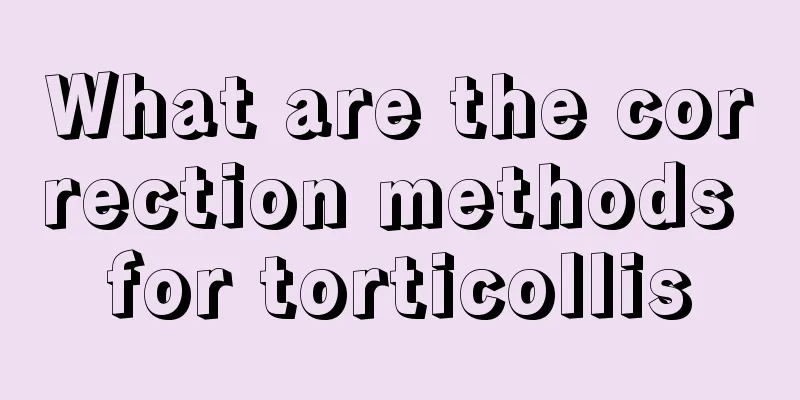 What are the correction methods for torticollis