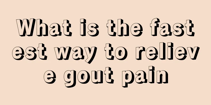 What is the fastest way to relieve gout pain