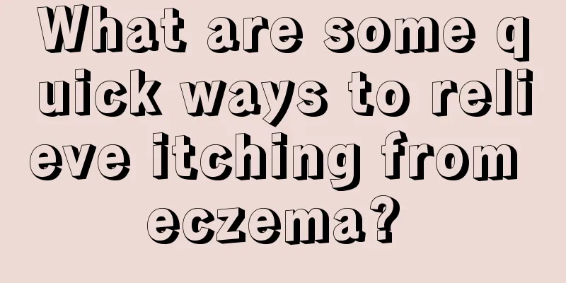 What are some quick ways to relieve itching from eczema? 