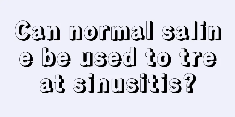 Can normal saline be used to treat sinusitis?