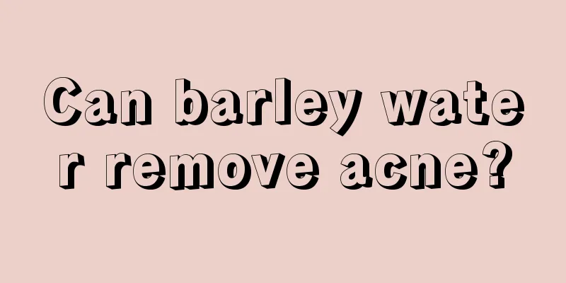 Can barley water remove acne?