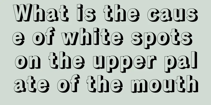 What is the cause of white spots on the upper palate of the mouth