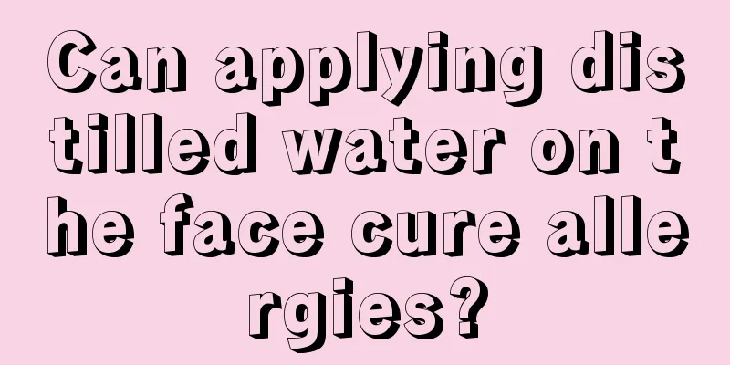 Can applying distilled water on the face cure allergies?