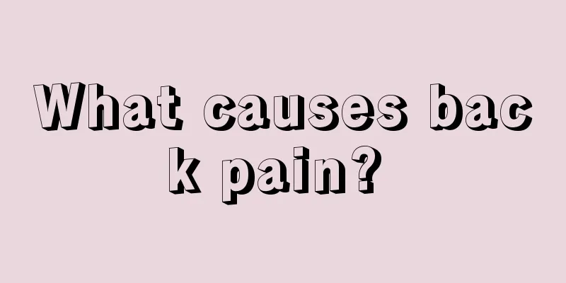 What causes back pain? 