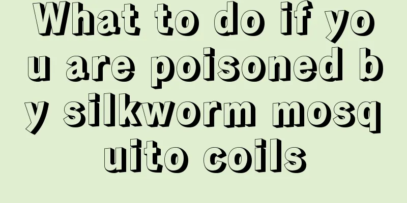 What to do if you are poisoned by silkworm mosquito coils