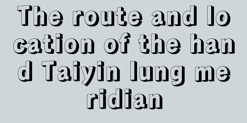The route and location of the hand Taiyin lung meridian