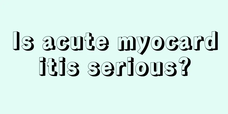 Is acute myocarditis serious?