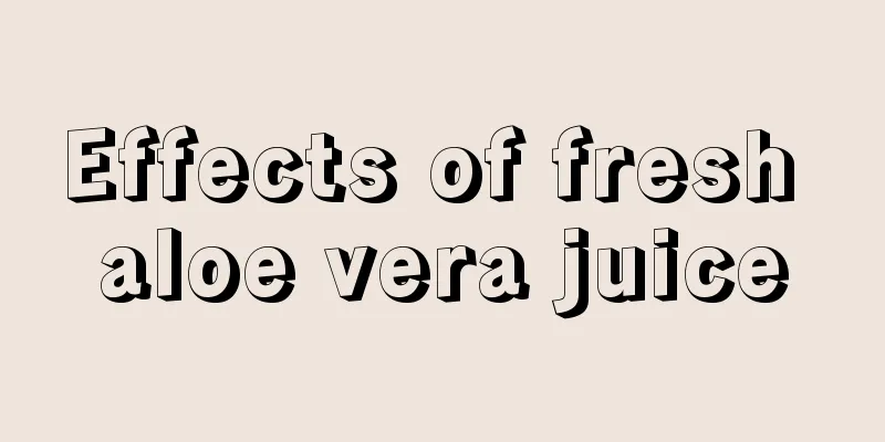 Effects of fresh aloe vera juice