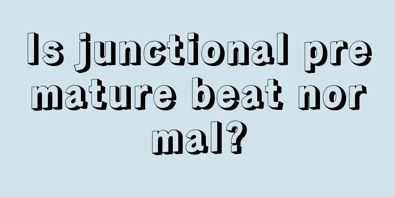 Is junctional premature beat normal?
