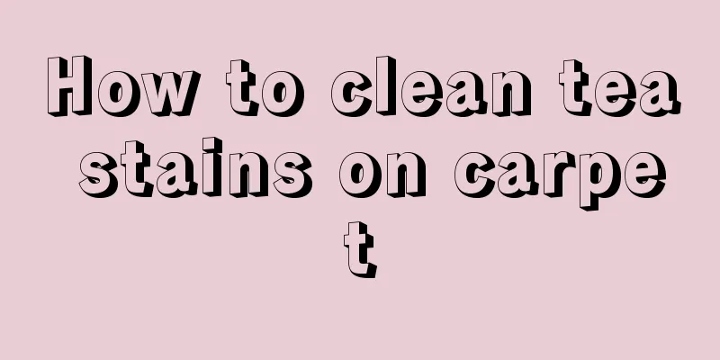 How to clean tea stains on carpet