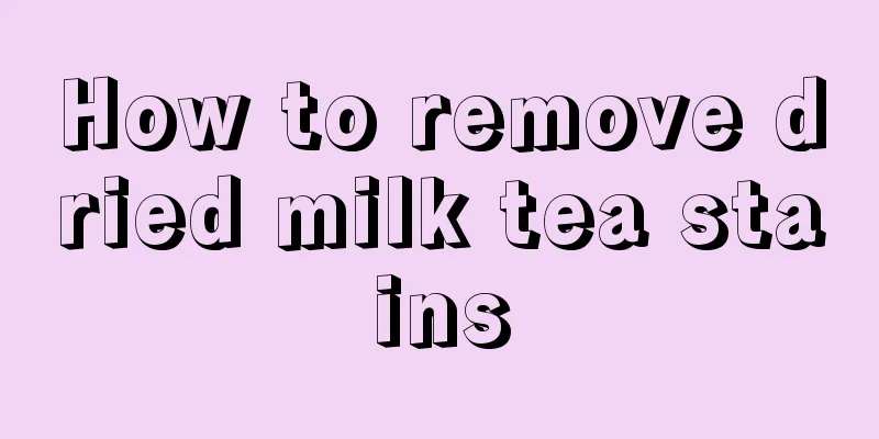 How to remove dried milk tea stains