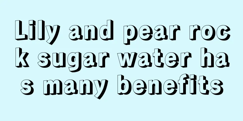 Lily and pear rock sugar water has many benefits