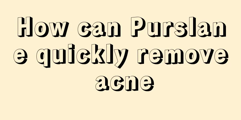 How can Purslane quickly remove acne