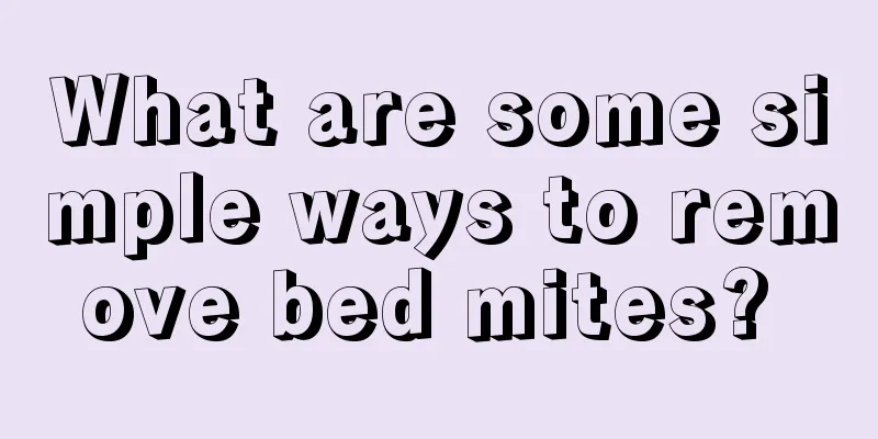 What are some simple ways to remove bed mites? 
