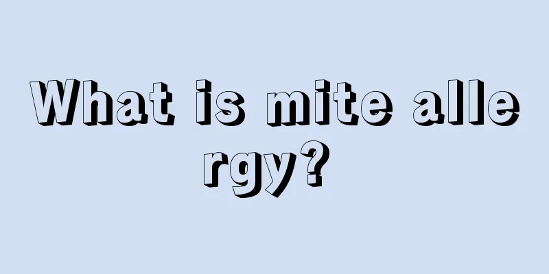 What is mite allergy? 