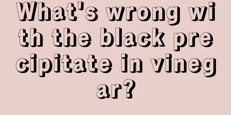 What's wrong with the black precipitate in vinegar?