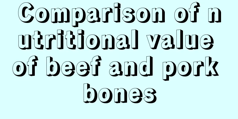 Comparison of nutritional value of beef and pork bones
