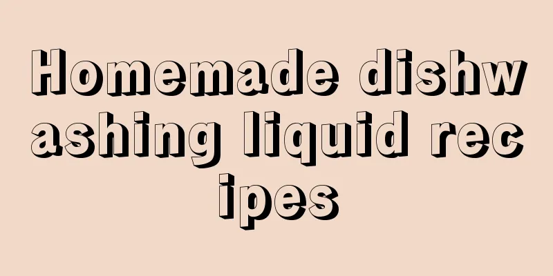 Homemade dishwashing liquid recipes