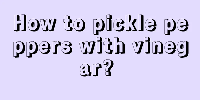 How to pickle peppers with vinegar? 