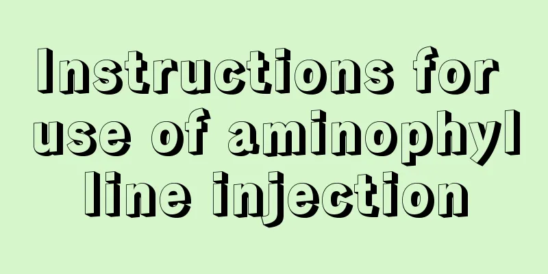 Instructions for use of aminophylline injection