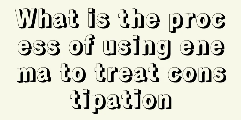 What is the process of using enema to treat constipation