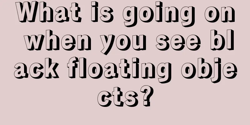 What is going on when you see black floating objects?