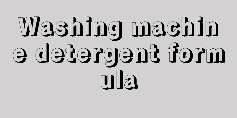 Washing machine detergent formula