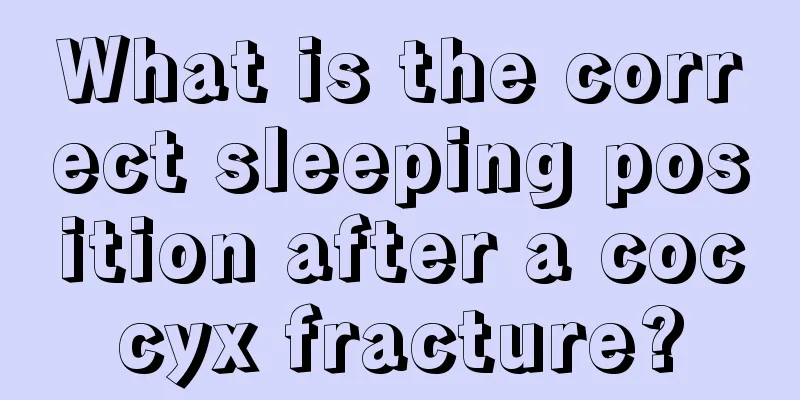 What is the correct sleeping position after a coccyx fracture?
