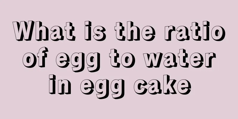 What is the ratio of egg to water in egg cake