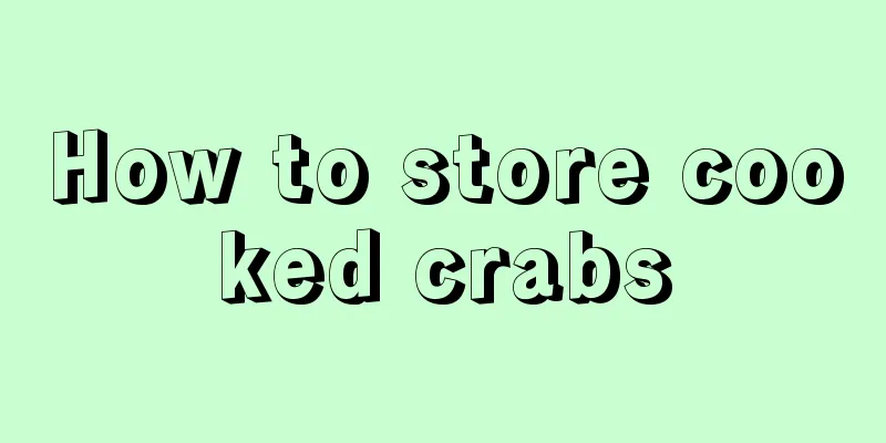 How to store cooked crabs