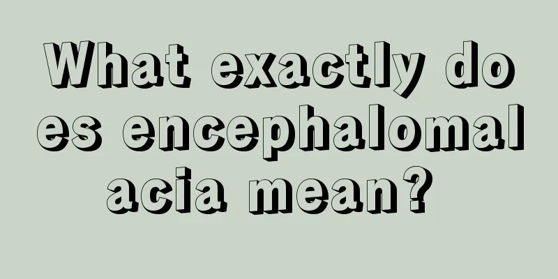What exactly does encephalomalacia mean? 