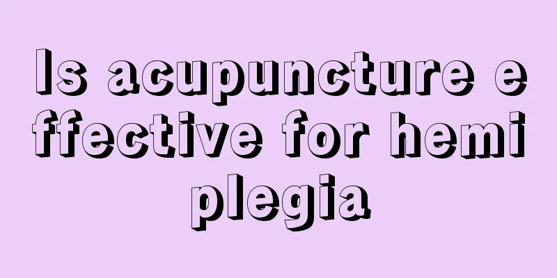 Is acupuncture effective for hemiplegia