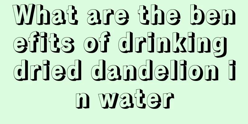 What are the benefits of drinking dried dandelion in water