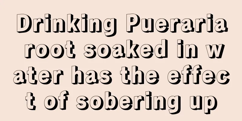 Drinking Pueraria root soaked in water has the effect of sobering up