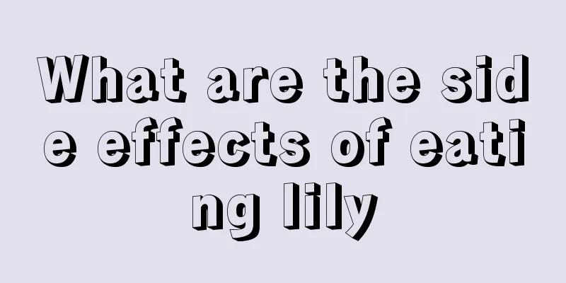 What are the side effects of eating lily