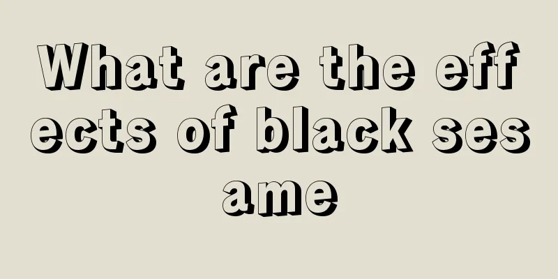 What are the effects of black sesame