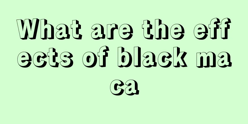 What are the effects of black maca
