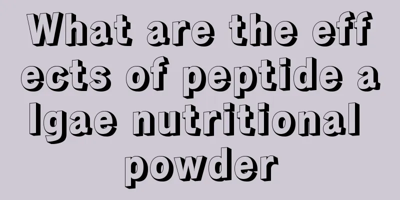 What are the effects of peptide algae nutritional powder