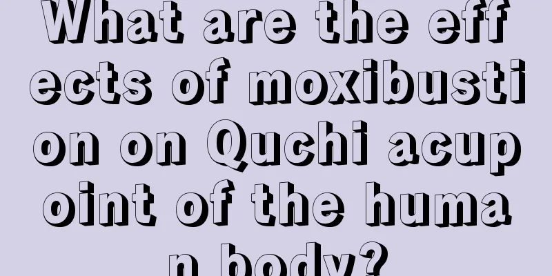 What are the effects of moxibustion on Quchi acupoint of the human body?