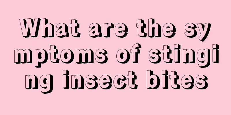 What are the symptoms of stinging insect bites