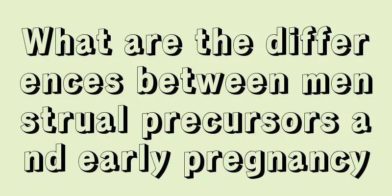 What are the differences between menstrual precursors and early pregnancy