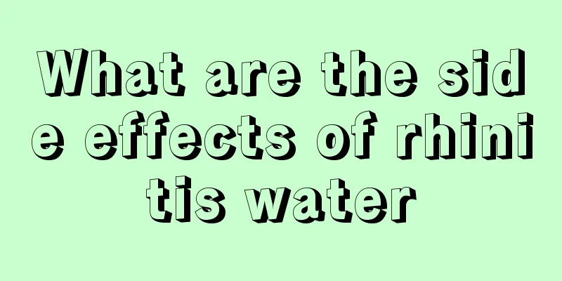 What are the side effects of rhinitis water