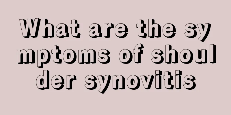 What are the symptoms of shoulder synovitis