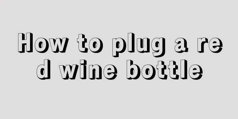 How to plug a red wine bottle