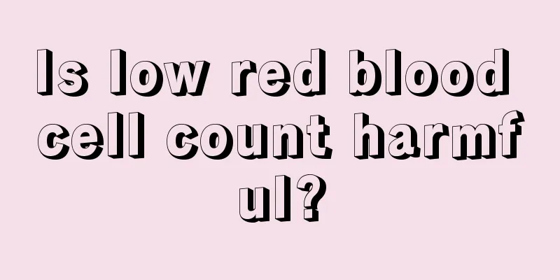 Is low red blood cell count harmful?