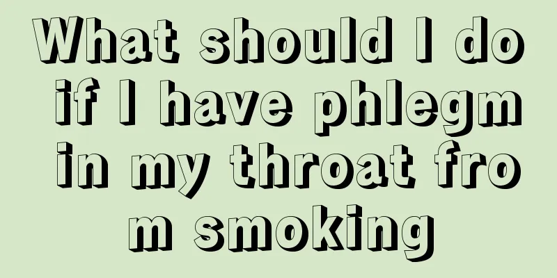 What should I do if I have phlegm in my throat from smoking